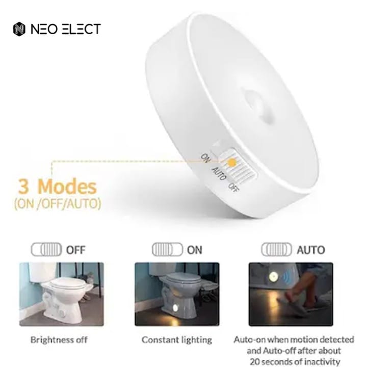 Neo Elect Motion Sensor Light for Home with USB Charging Self Adhesive Motion Activated Rechargeable Light