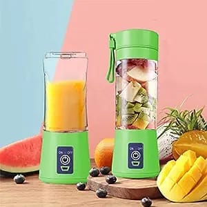 Electric Juicer 6 Blade Rechargeable Portable USB Bottle Blender Shaker Juicer A 2000 Juicer Mixer Grinder (1 Jar, Multicolor)