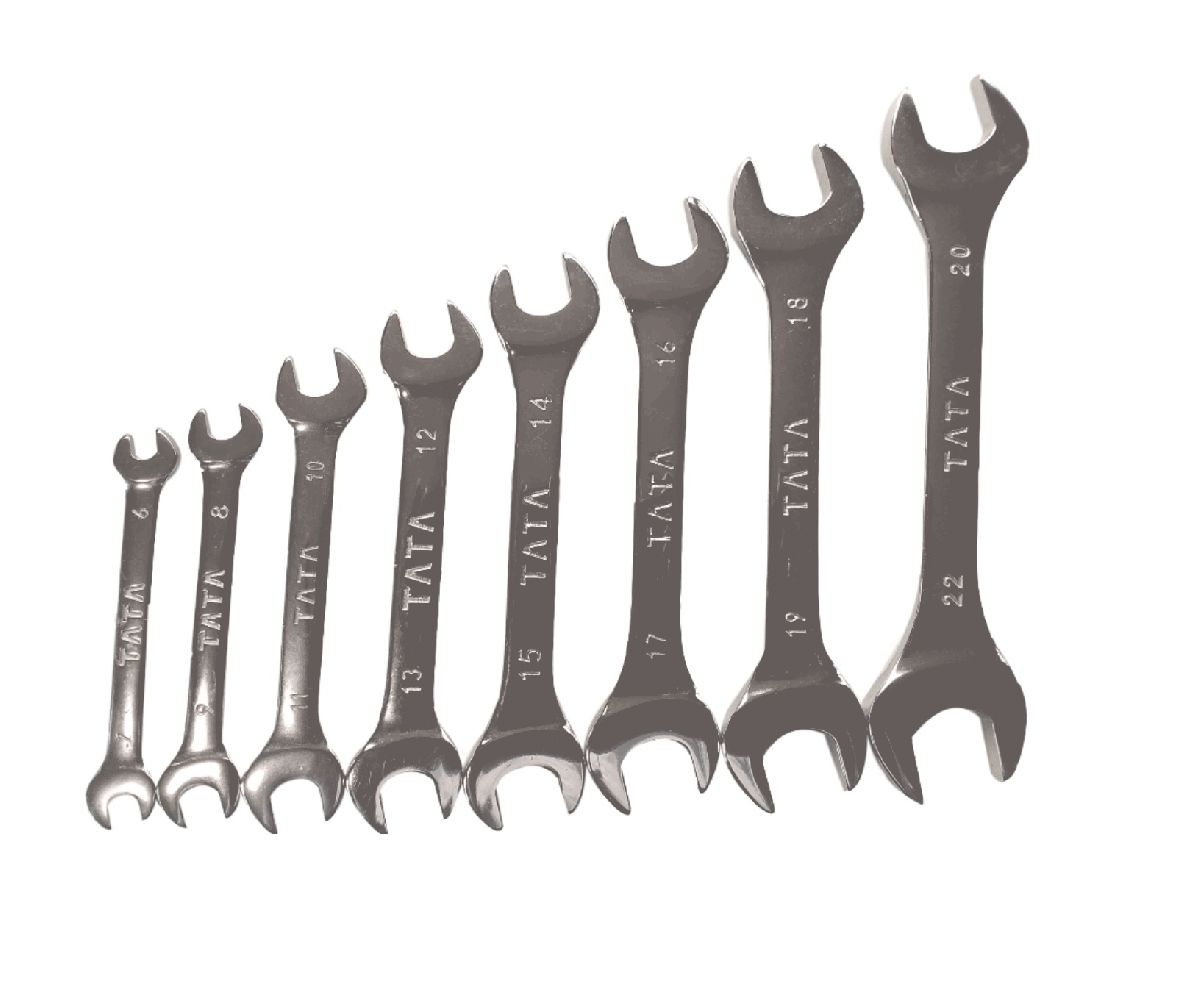 DOE SPANNER- SET OF 8 ( CHROME FINISH ) - SPD013