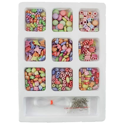  Colorful Plastic Beads and Findings for Jewelry Making