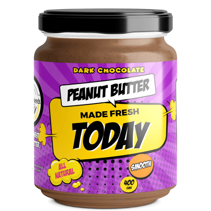 Natural Peanut Butter - Dark Chocolate (400gms) - Made Fresh on Day of Order