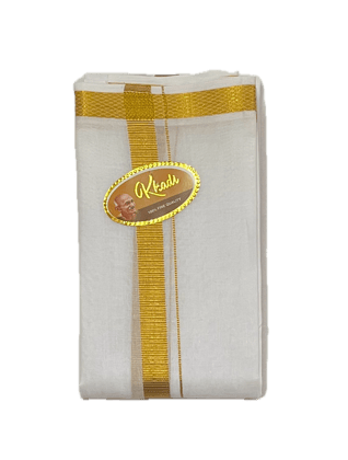 Long Size Cotton  White Towel with Silk Border