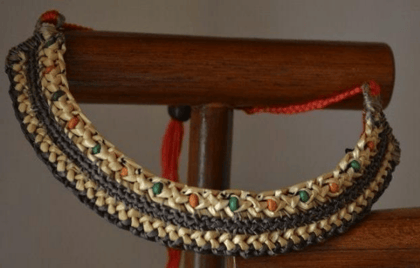 Three Layer Jodha Neckpiece with Beads