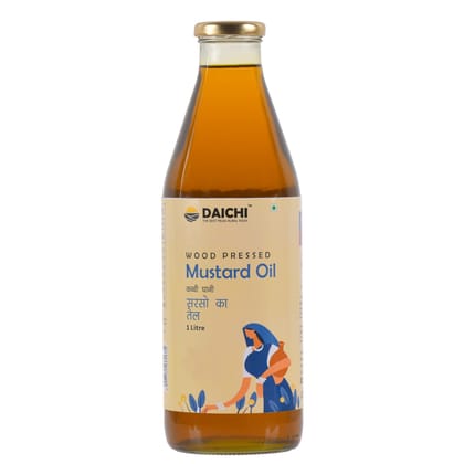 Daichi Wood Pressed Mustard Oil | Glass Bottle