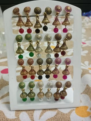 Beautiful Earrings Jhoomar Set of 12