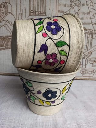 FLOWER VASE- Raw Jute Fibers