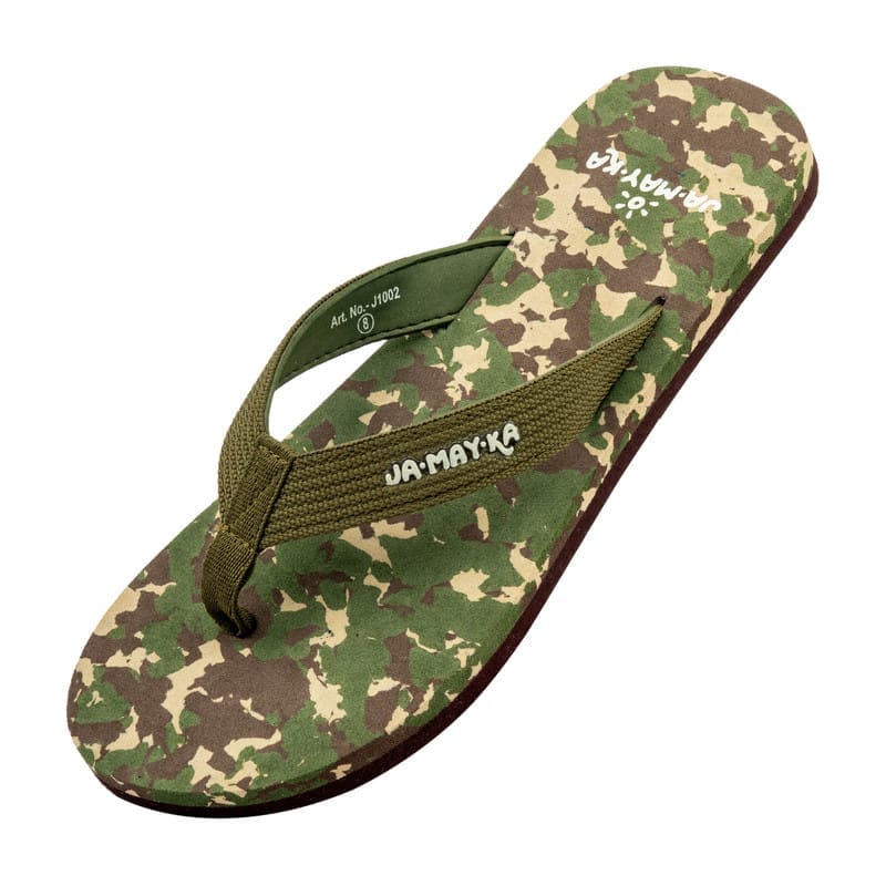 VKC Jamayka Men's Footwear Flipflop J1002 Olive Beige Color