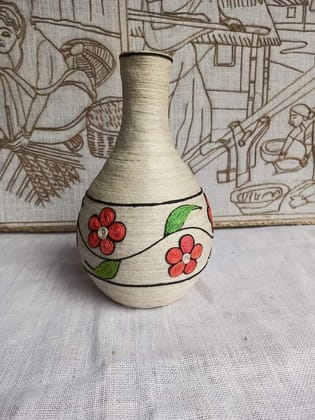 FLOWER VASE- Raw Jute Fibers