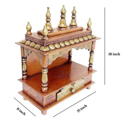 Wooden Painted Mandir Wall Art Decor Temple-Pooja Mandir