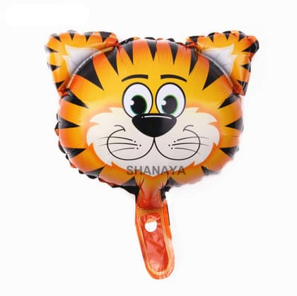 SHANAYA Tiger Face Foil Balloons For Birthday Decoration Party Supplies 14 Inchs Pack Of 2