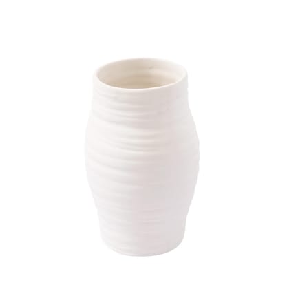 ADVANCE HOME DECOR Medium Size Adrak Flower vase New Home Decor Vase Color (White 1 Pc) Size Medium (8.5 Inches)