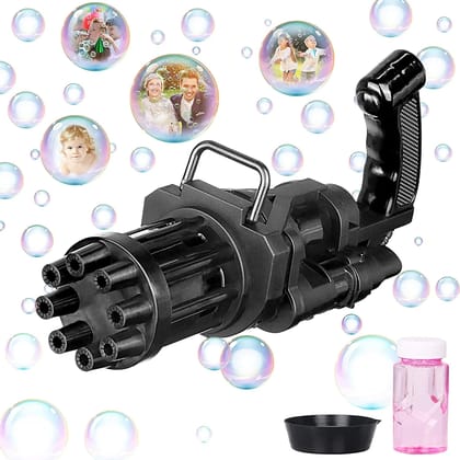 URBAN CREW 8-HOLE BATTERY OPERATED BUBBLES GUN TOYS FOR BOYS AND GIRLS