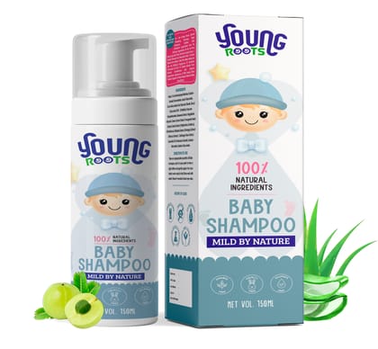 Young Roots No-tears Foaming Shampoo for Baby Hair, Paraben & SLS free, Phenoxyethanol free 150ml