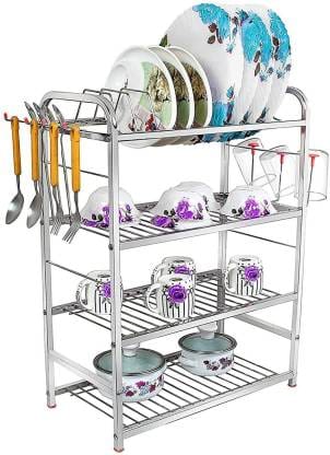 Dish Drainer Kitchen Rack Steel Kitchen racks/utensils stand/rack/dish/organizer/items/steel wall/18x24 inch