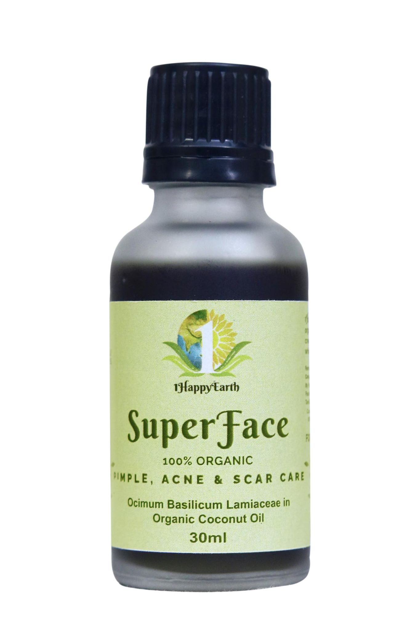 1HappyEarth Super Face Oil For Radiance & Glow, with Blend of Cold Pressed Oils To Brighten Skin & Remove Dullness, No Mineral Oil or Chemical