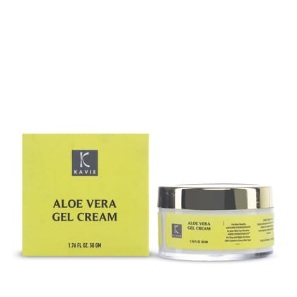 KAVIE Aloevera Gel Cream with Vitamin C & E, Ashwagandha| Repairing, Soothing & Hydrating skin | Controls acne |  for Unisex, All Skin Types