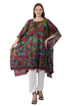 JACOBIN CUCKOO MATERNITY GARMENTS Women's Pure Cotton Printed Kaftan in Multicolour