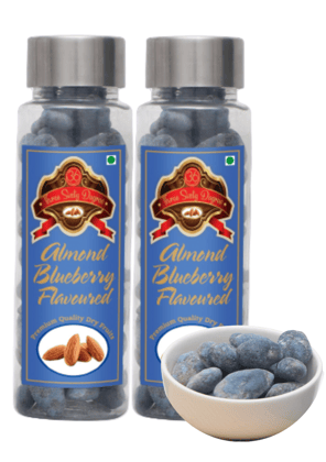 360 Three Sixty Degree Roasted Blueberry Almonds Badam, 220grams (2 x 110 Grams Each)