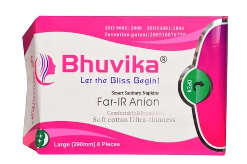 Bhuvika Smart Sanitary Napkins - 290mm Size with 8 pads - 1 Pack