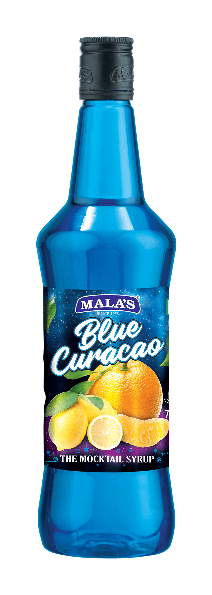 Mala's Blue Curacao Cordial Syrup 750 ml | For Mocktail & Cocktail | Blue Lagoon | Cool Blue