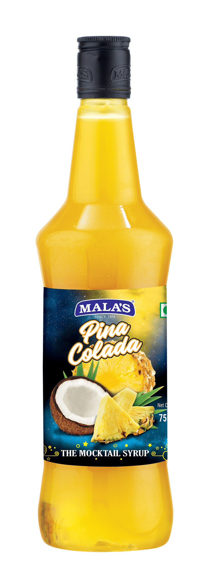 Mala's Pina Colada Cordial Syrup 750 ml for Mocktail & Cocktail