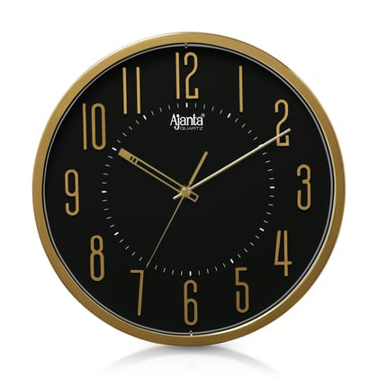 Ajanta Plastic Designer Clock, Black, Pack Of 1