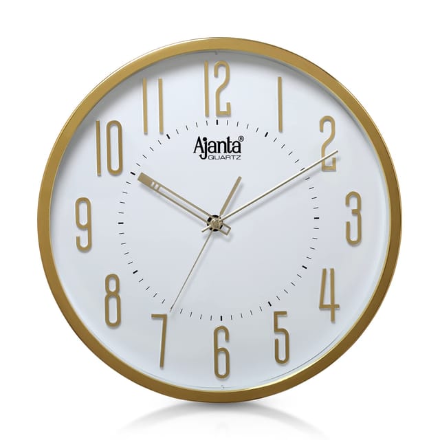 Amazon.com: Ajanta Quartz Plastic Real Sweep Movement 14 Inches Wall Clock  for Home (White) : Home & Kitchen