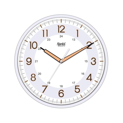 Ajanta Quartz Plastic Radium Wall Clock Night Glow (11 inch, White)