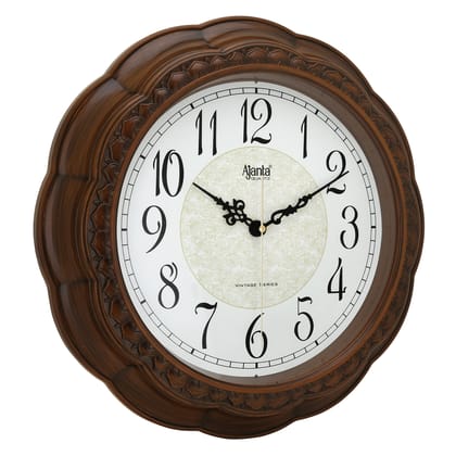 Ajanta Quartz Silent Sweep Movement Vintage Wall Clock (14 Inches)