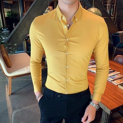 Delicate Yellow Men's Shirt