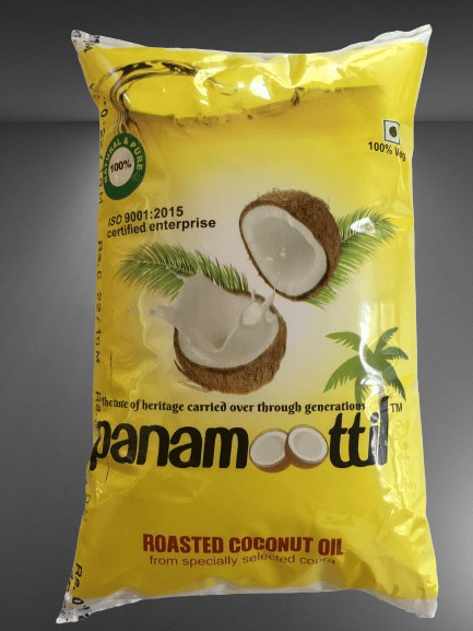 Panamoottil Edible Coconut Cooking Oil, 1 L Pouch