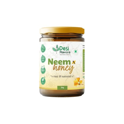 Desi Mantra's Pure Neem Honey | 1KG | Glass Jar