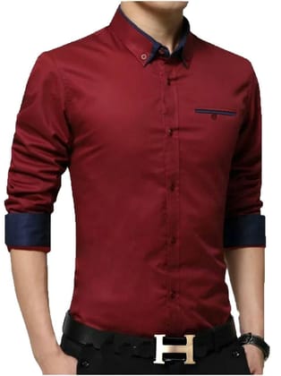 Designer Maroon Shirt