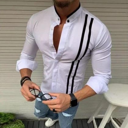 Exotic-Glam White Men's Shirt