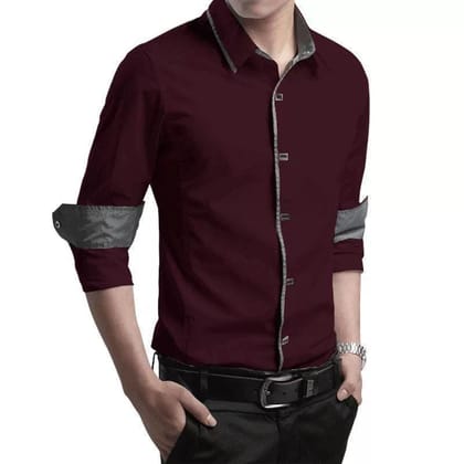 Partywear Wine Red Shirt