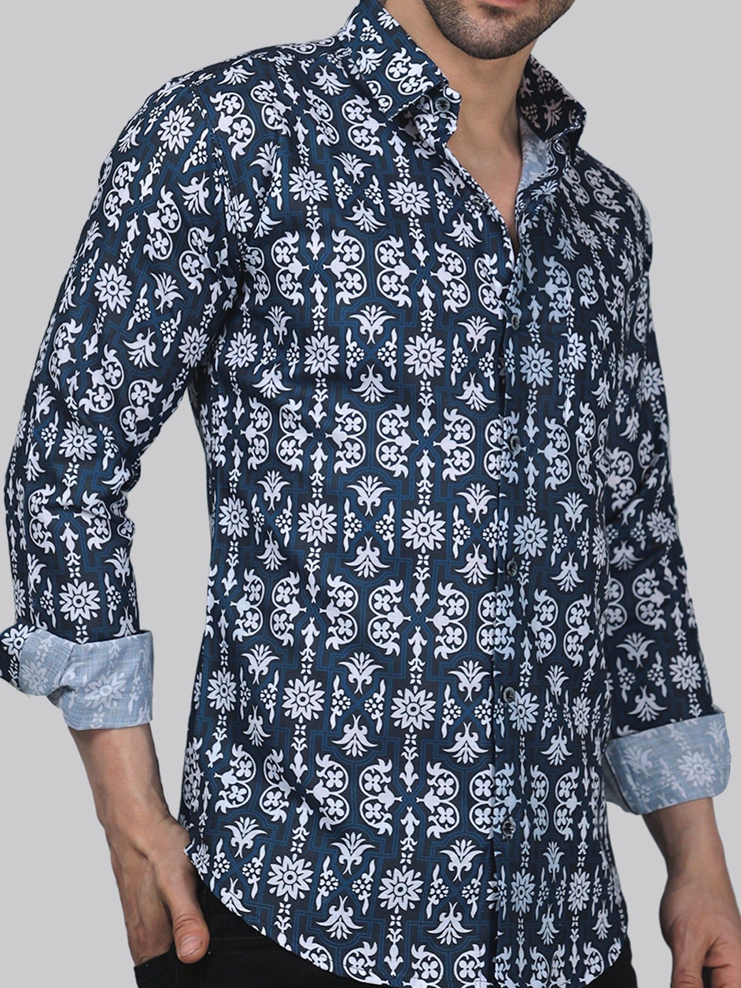 Serene Men's Printed Shirt