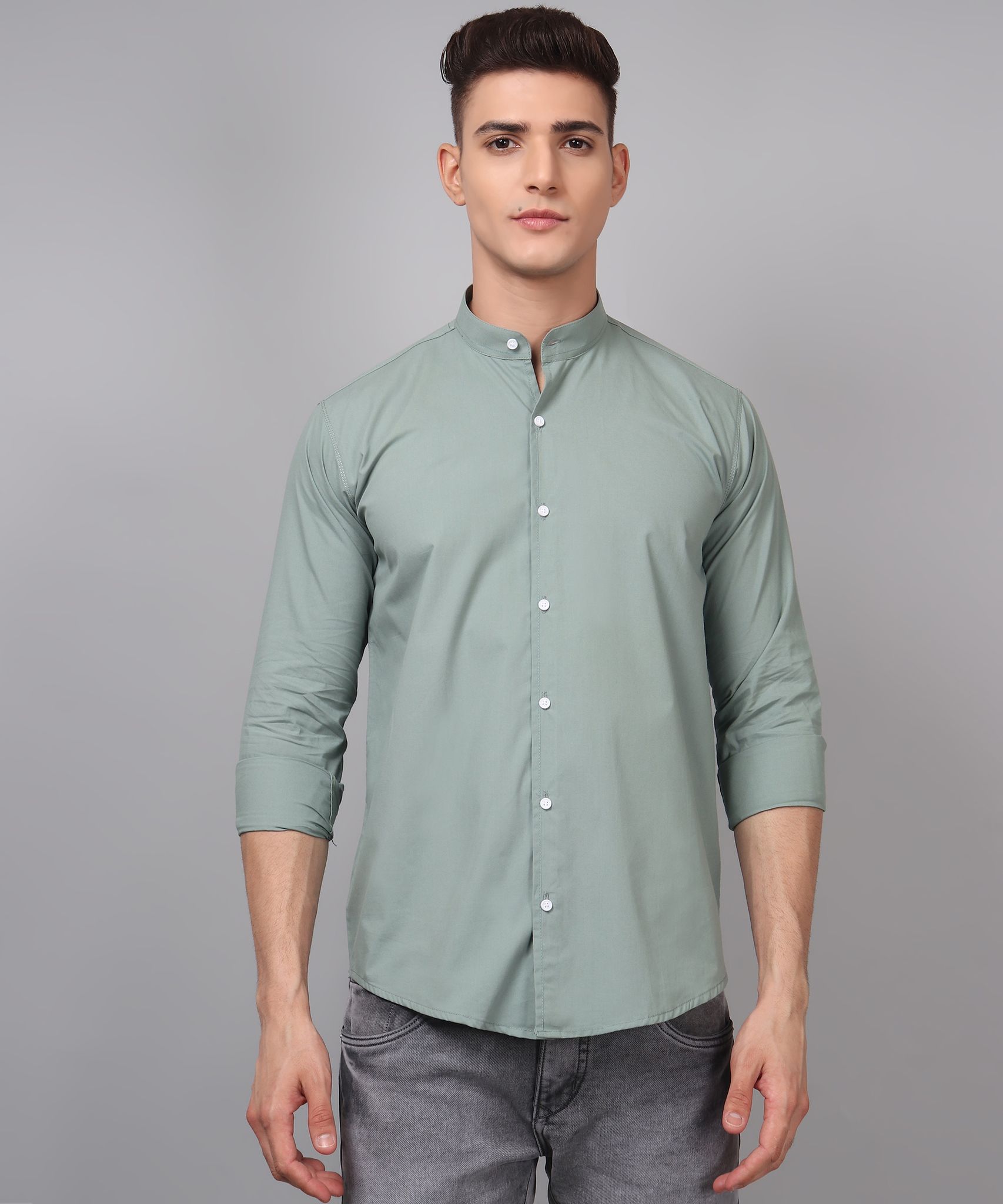 Fashionable Ocean Green Men's Shirt