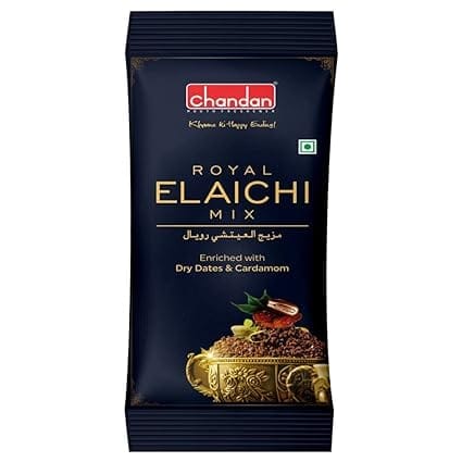 Chandan Mouth Freshener Royal Elaichi Mukhwas (Without Supari & Areca Nuts) | 50 Sachets Per Pack | Contains Dry Dates and Cardamom