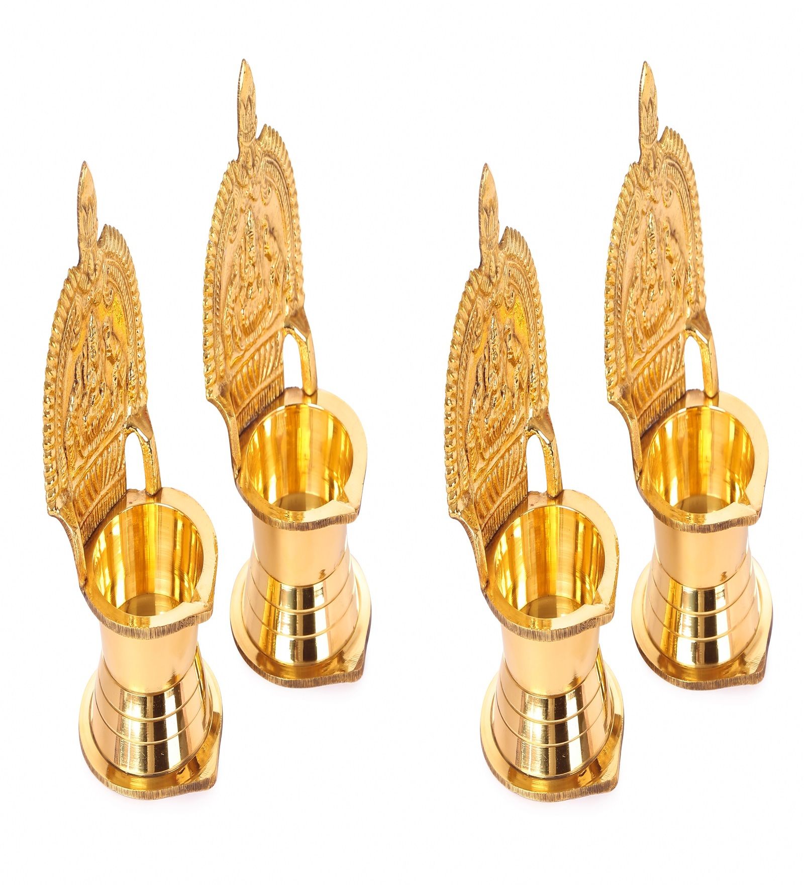 BulkySanta Pure Brass Kamakshi Deepa Big Size | Kamatchi vilakku | Kamakshi Devi Oil Lamp (12 cm Long) (4)