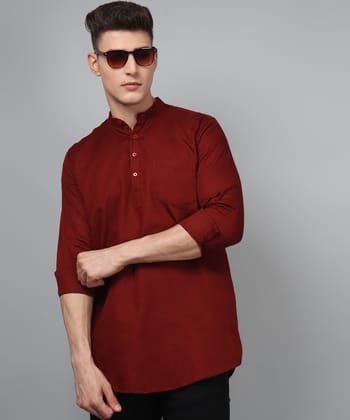 Maroon Ethnic Kurta for Men