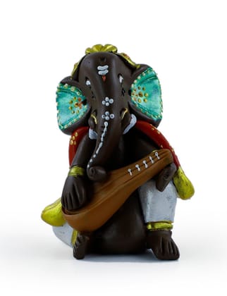 Multicolour Clay Ganpati Statue