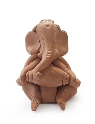 Beige Color Ganpati Statue For Diwali Gift