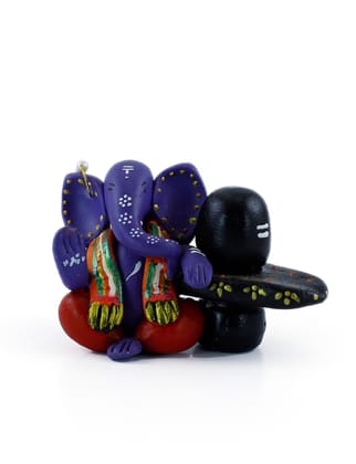 Multicoloured God Idol with Lord Shiva Lingam.