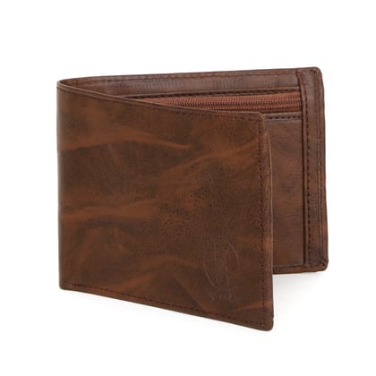 ZOSTER Brown Vegan Leather Wallet for Men & Women - Stylish and Sustainable Wallet