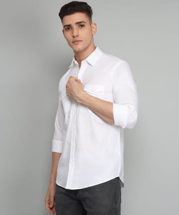 White Double Pocket Shirt