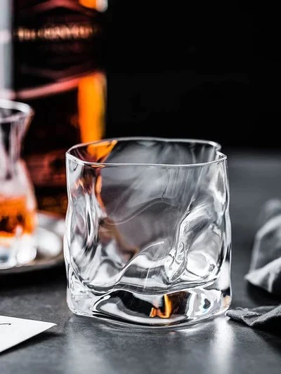 UNEVEN WHISKEY GLASSES - 300 ML | set of 6- BEST QUALITY, ALL NEW TYPE WHISKY GLASS