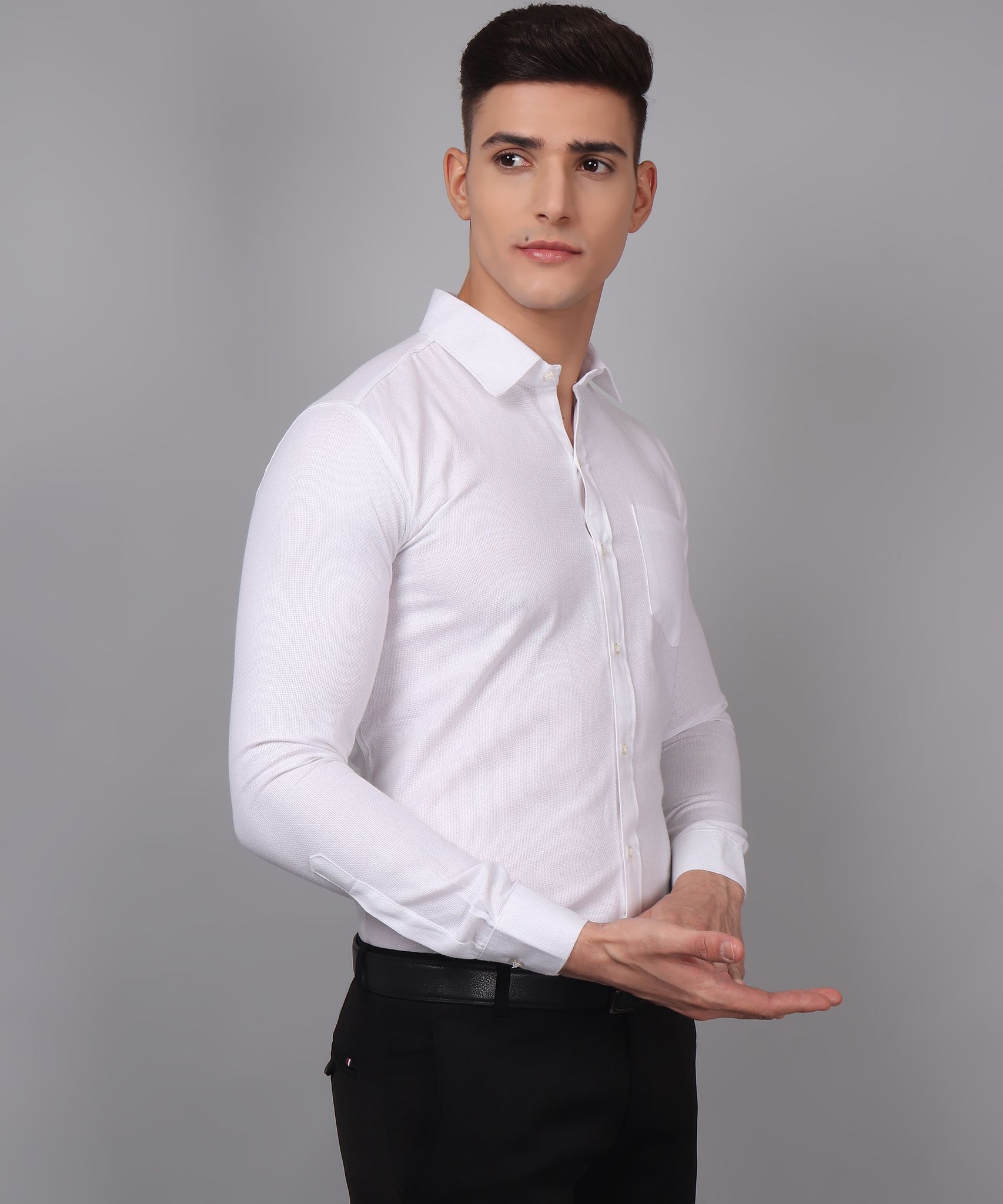 Luxe White Men's Shirt | 100% Cotton