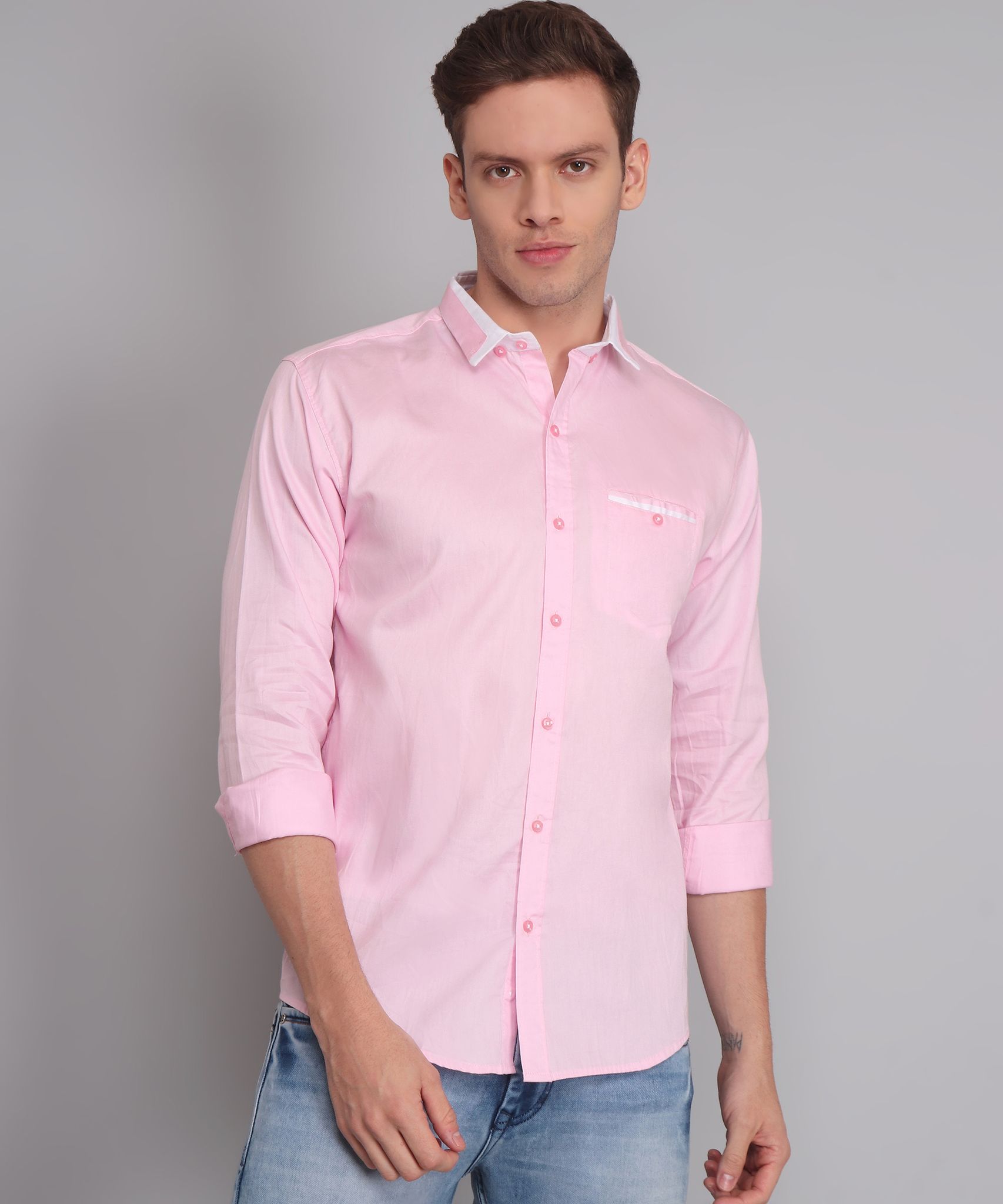 Pink Solid Shirt