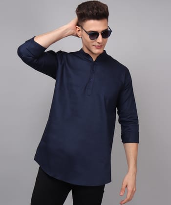 Ethnic Navy Blue Kurta for Men