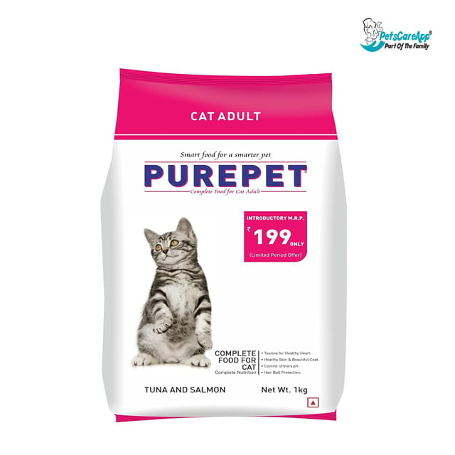 Purepet Tuna Salmon Adult Dry Cat Food 1 kg